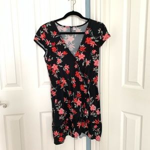 Floral black dress